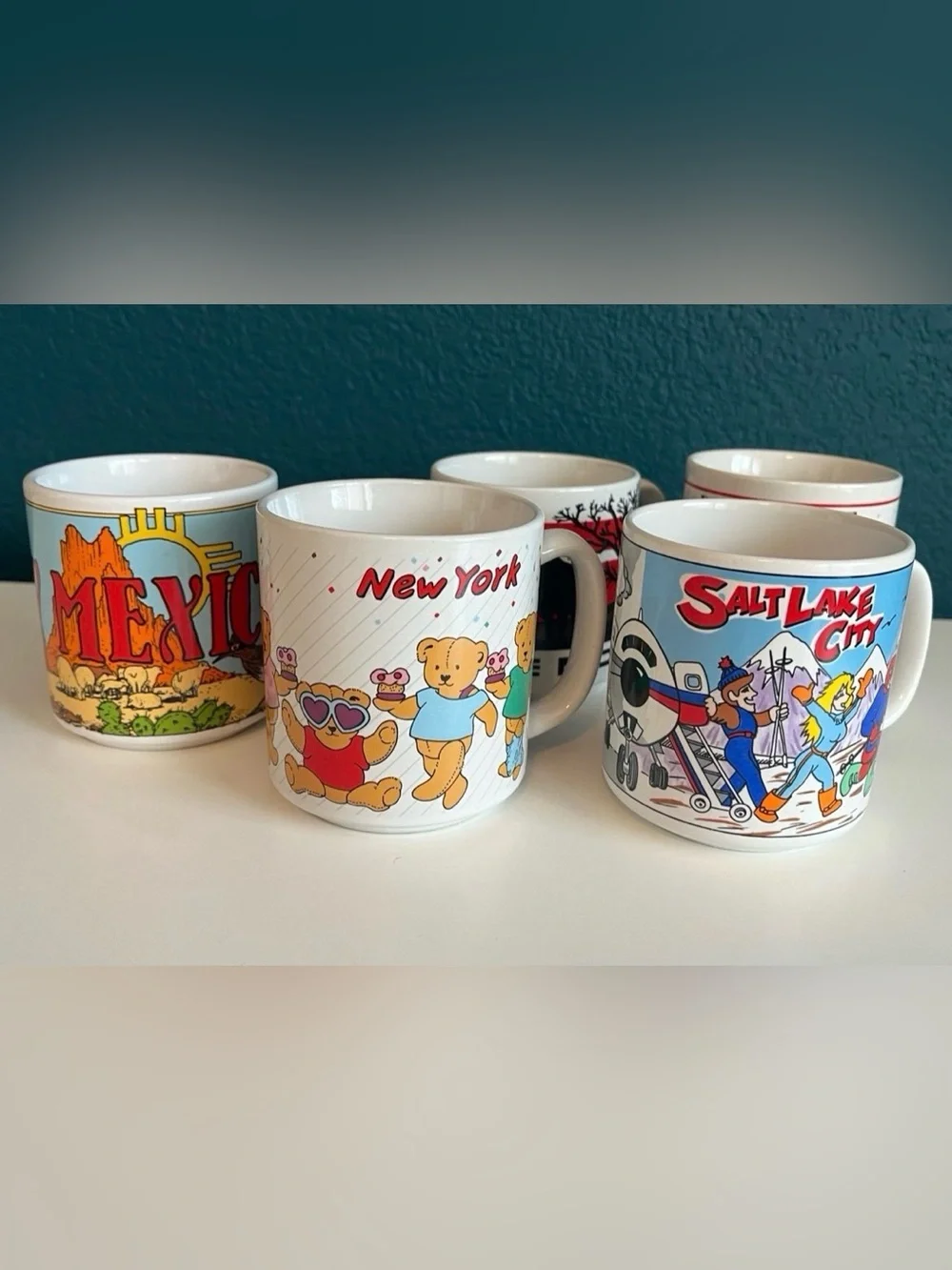 Vintage 80’s Mugs Kids Retro 1980s Host International 5 total